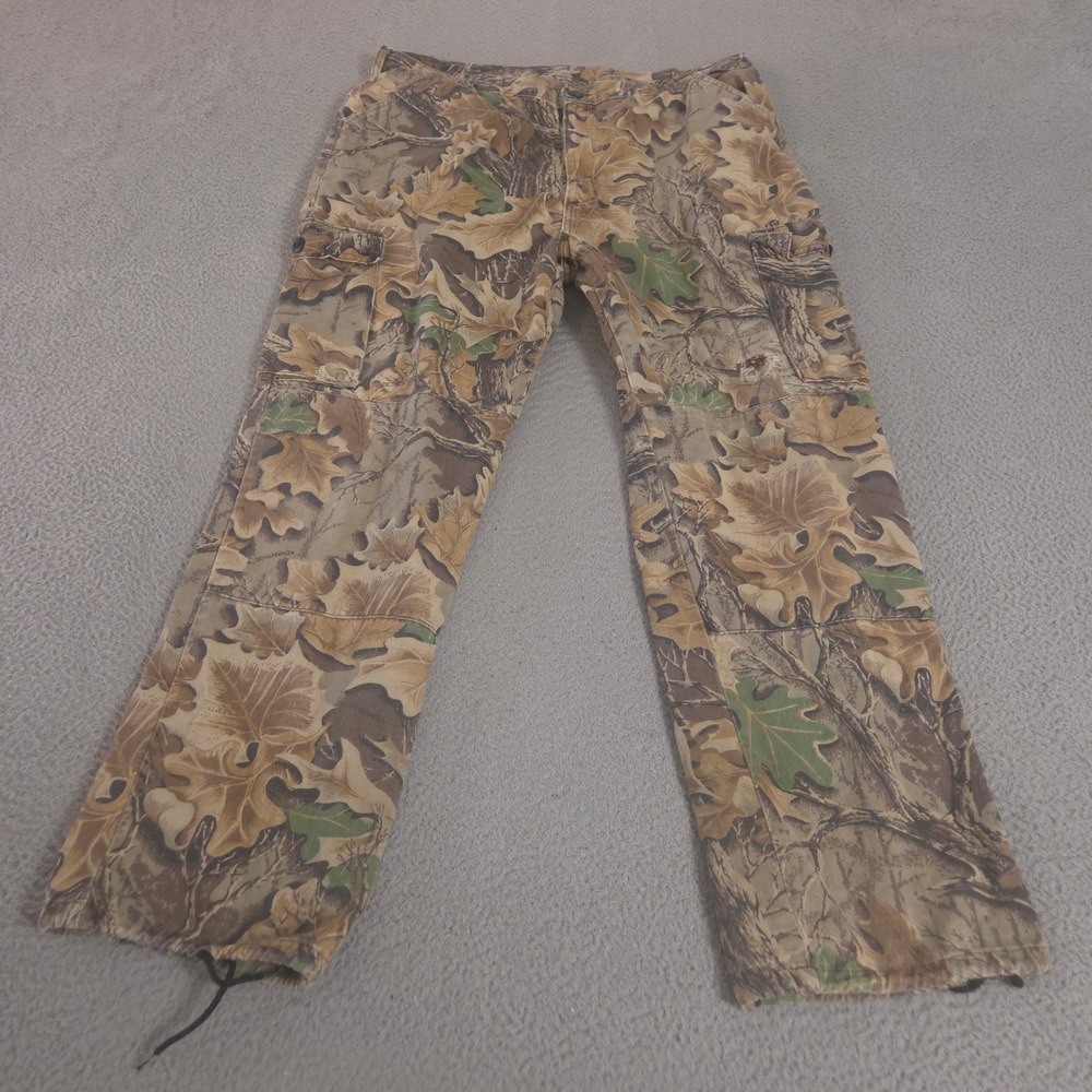 VINTAGE Walls Pants Mens 42x33 Camo Advantage Timber Cargo Cotton Straight 90s